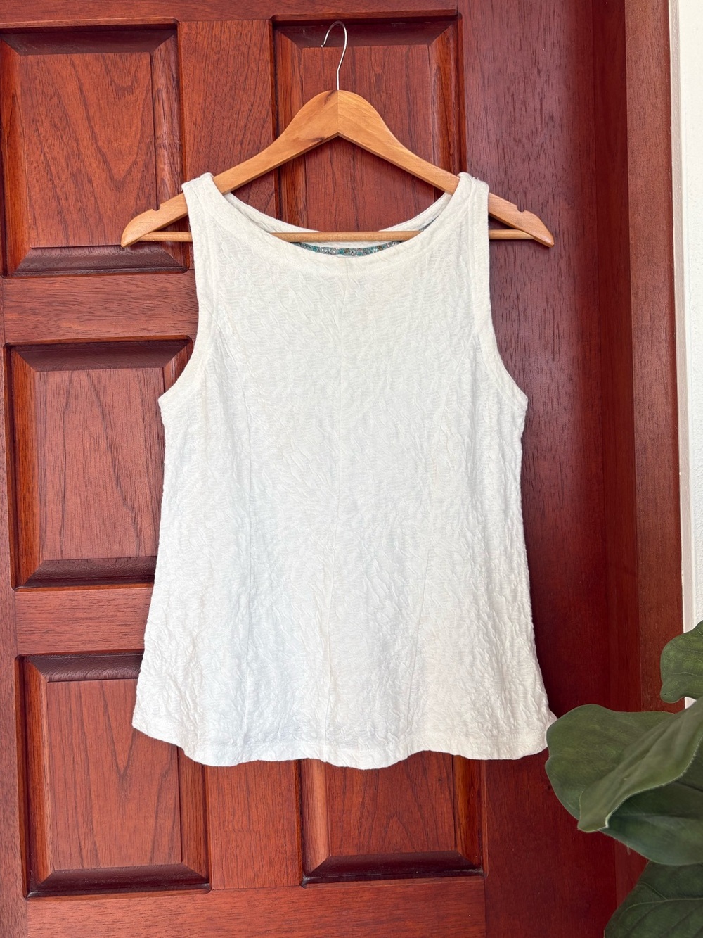 Anthropologie White Women’s Sleeveless Textured Tank Top XS